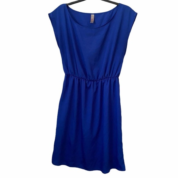 Myan Dresses & Skirts - Myan Royal Blue Elastic Waist Polyester Dress Womens Size M